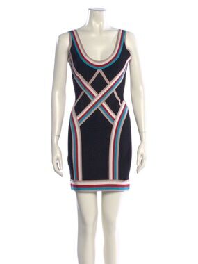 Herve Leger Bryanne Woman’s Textured Colorblock Bandage Dress Size M Medium